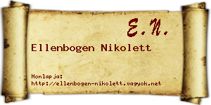 Ellenbogen Nikolett névjegykártya