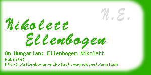 nikolett ellenbogen business card